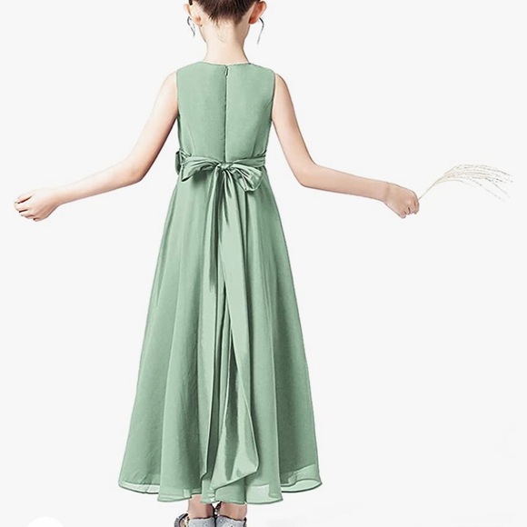 DIDEYTTAWL 💚SAGE GREEN💚 SPECIAL OCCASIONS DRESS GIRL SIZE 14 🌟NWT🌟 - Picture 13 of 16